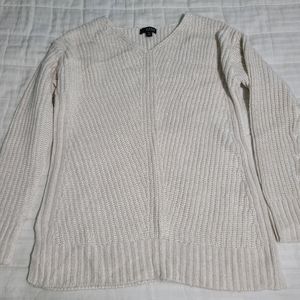 a.n.a White and Gold Sweater XS